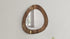 Wooden Wall Mirror with Brass Inlay